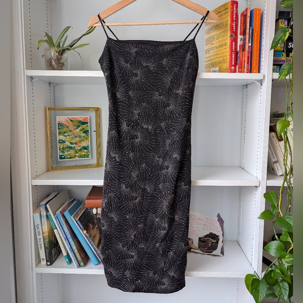 Black Sparkle Mini Dress